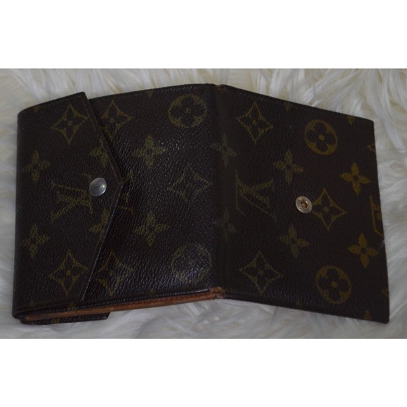 Louis‎ Vuitton Vintage Wallet Trifold Elise Brown Monogram Leather Wallet - Picture 10 of 11